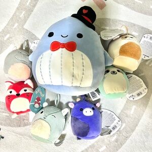 Cute Plush Toy Set with Blue Penguin